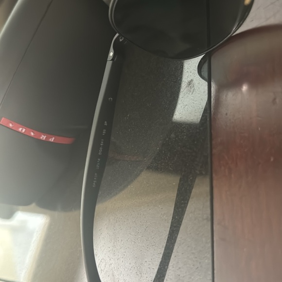 Black Prada Men’s Sunglasses with case; Like New, Very Little Wear - Picture 8 of 11